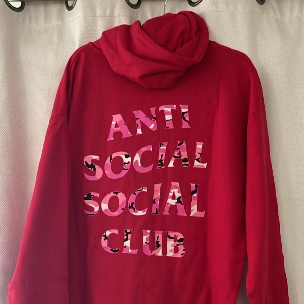 Anti Social Social Club Hoodie Red Camo XL Brand New
